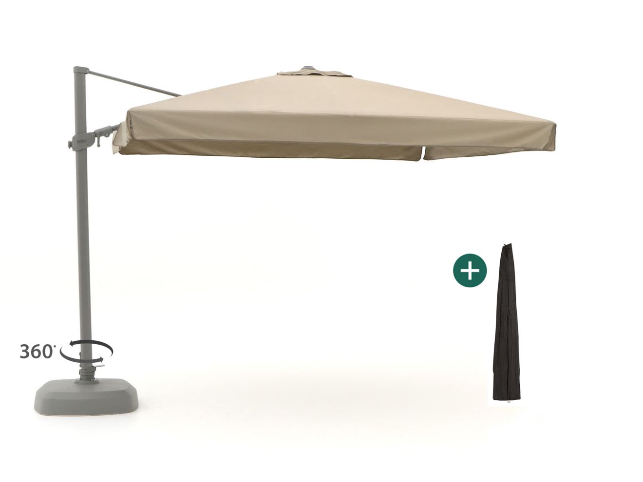 shadowline miami zweefparasol 300x300cm laagste prijsgarantie!