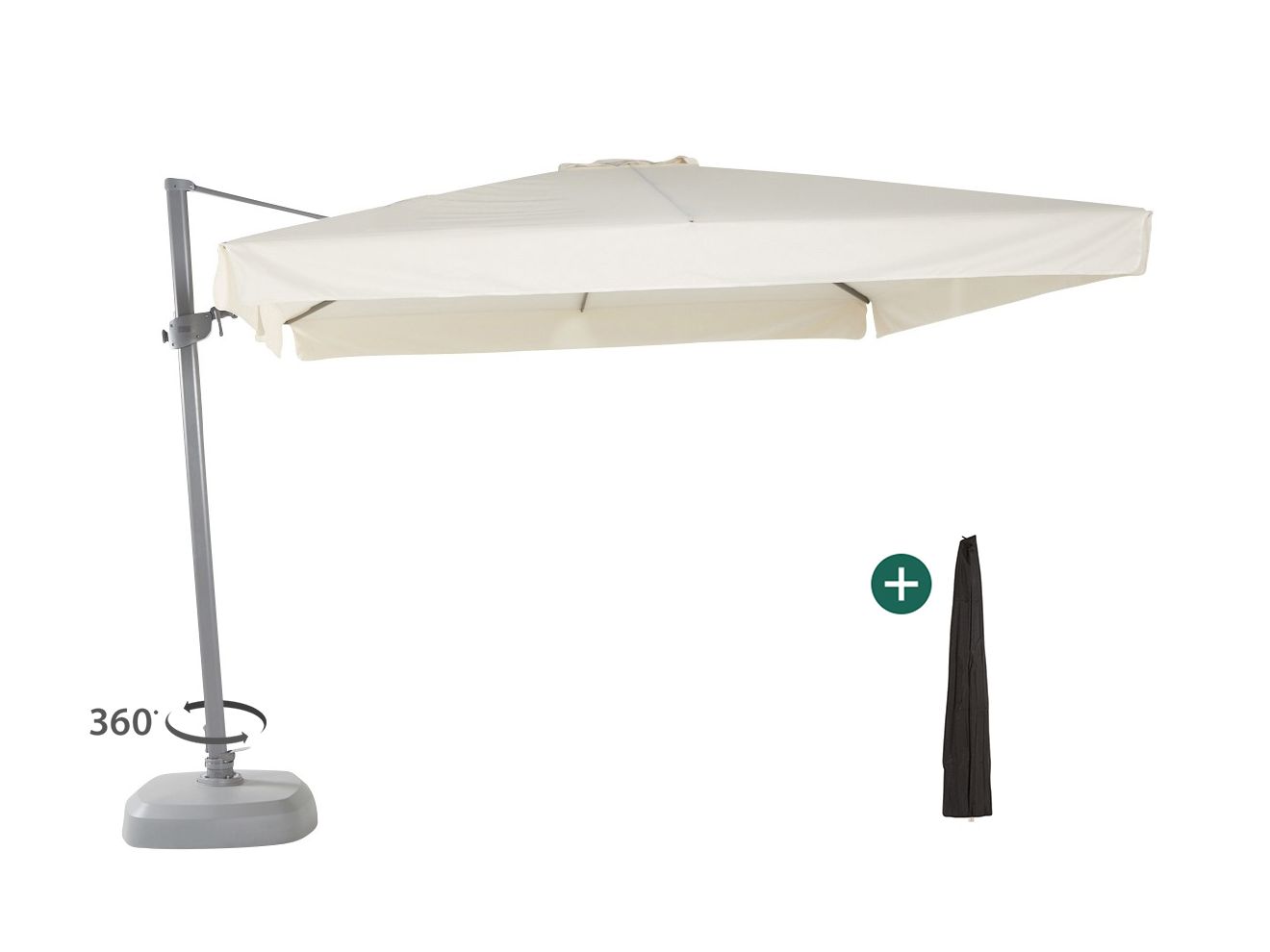 shadowline miami zweefparasol 300x300cm laagste prijsgarantie!
