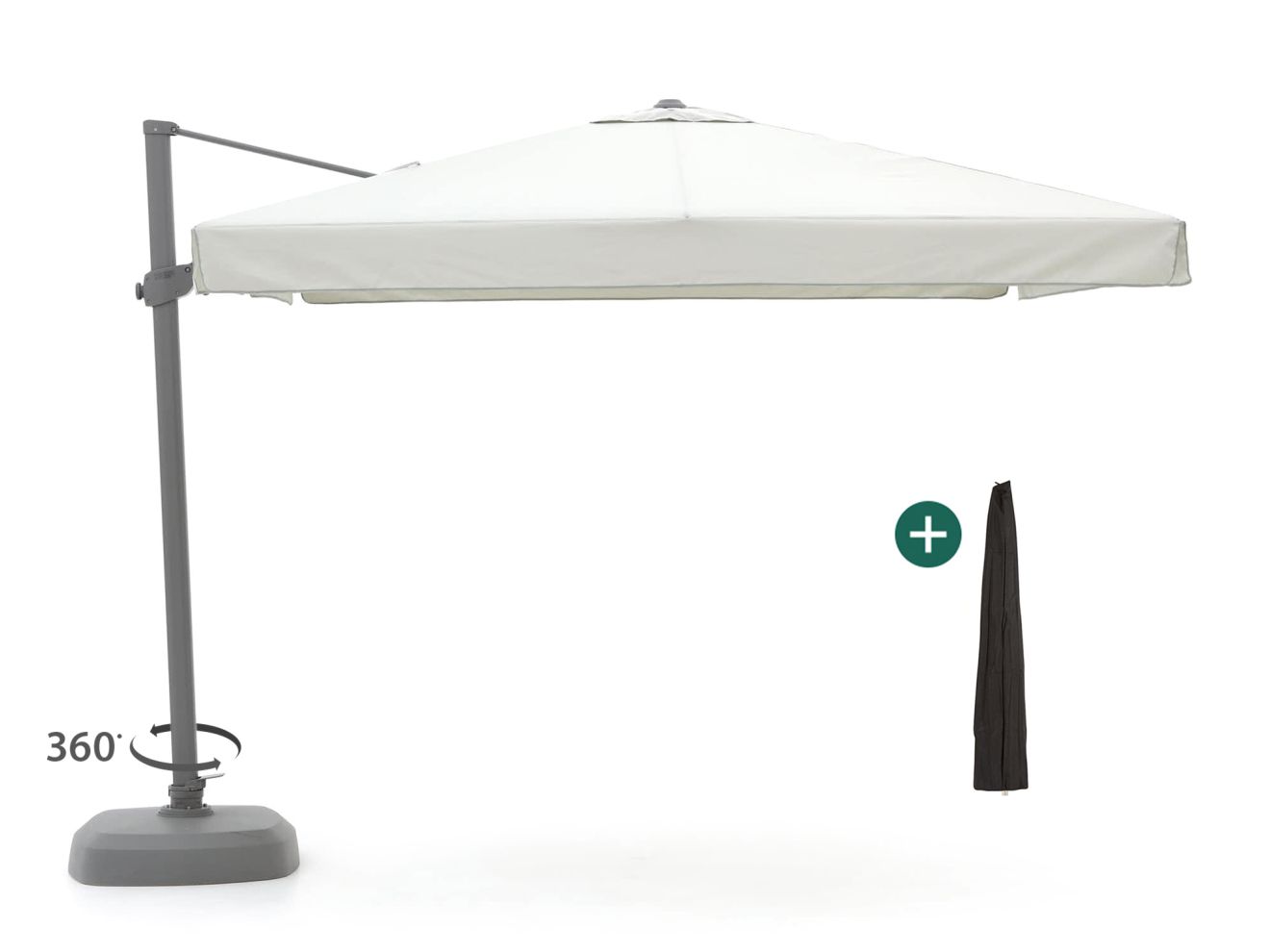 shadowline miami zweefparasol 300x300cm laagste prijsgarantie!