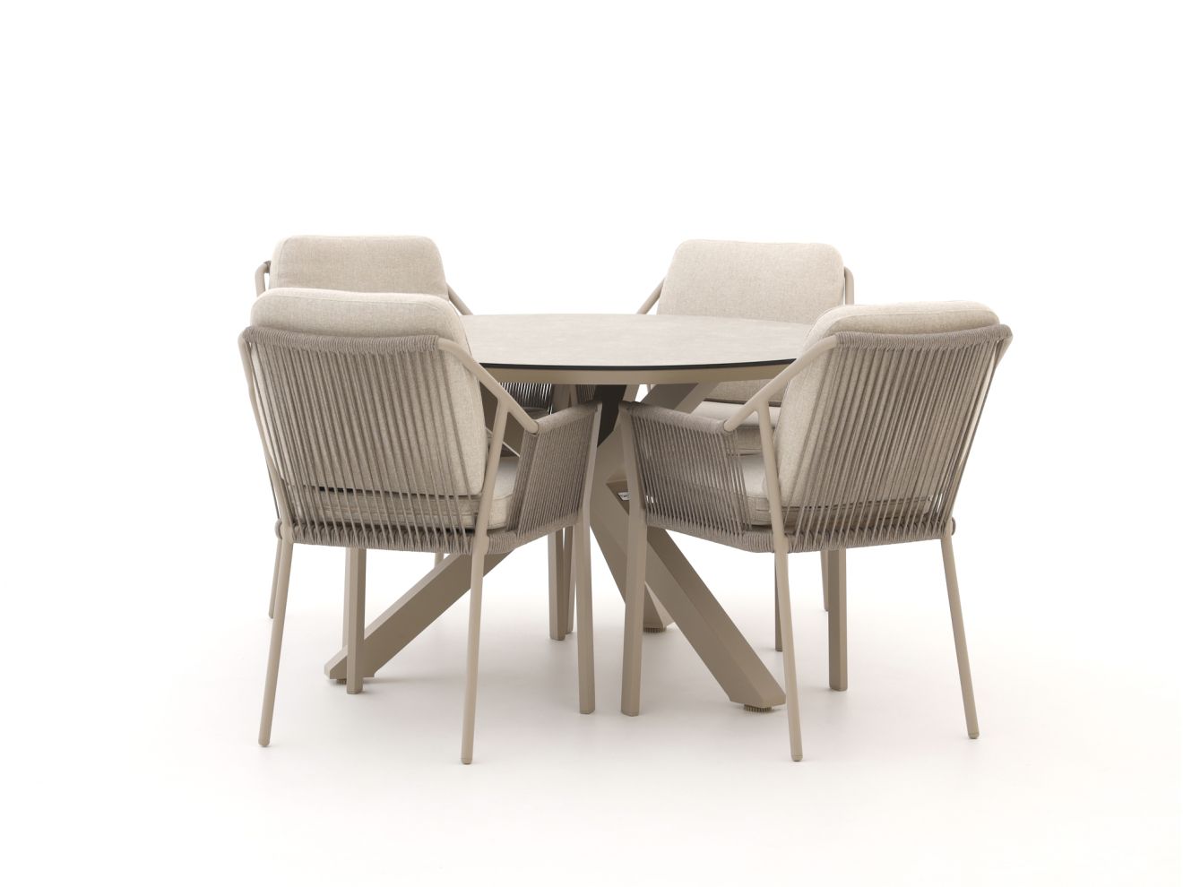 tierra outdoor liv/orbital ø 120cm dining tuinset 5 delig laagste prijsgarantie!