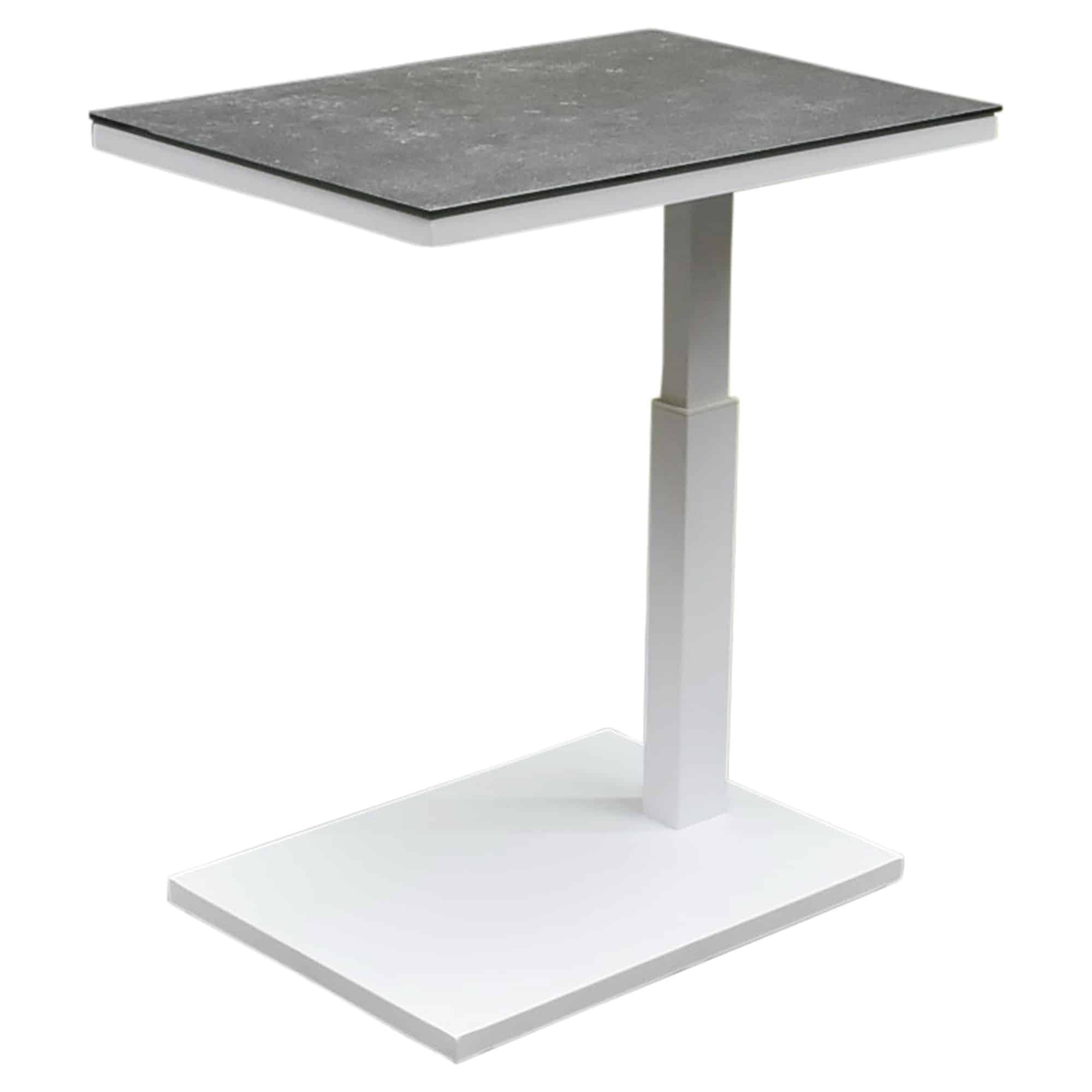 tracy bijzettafel 60x40xh46 67 cm in hoogte verstelbaar wit