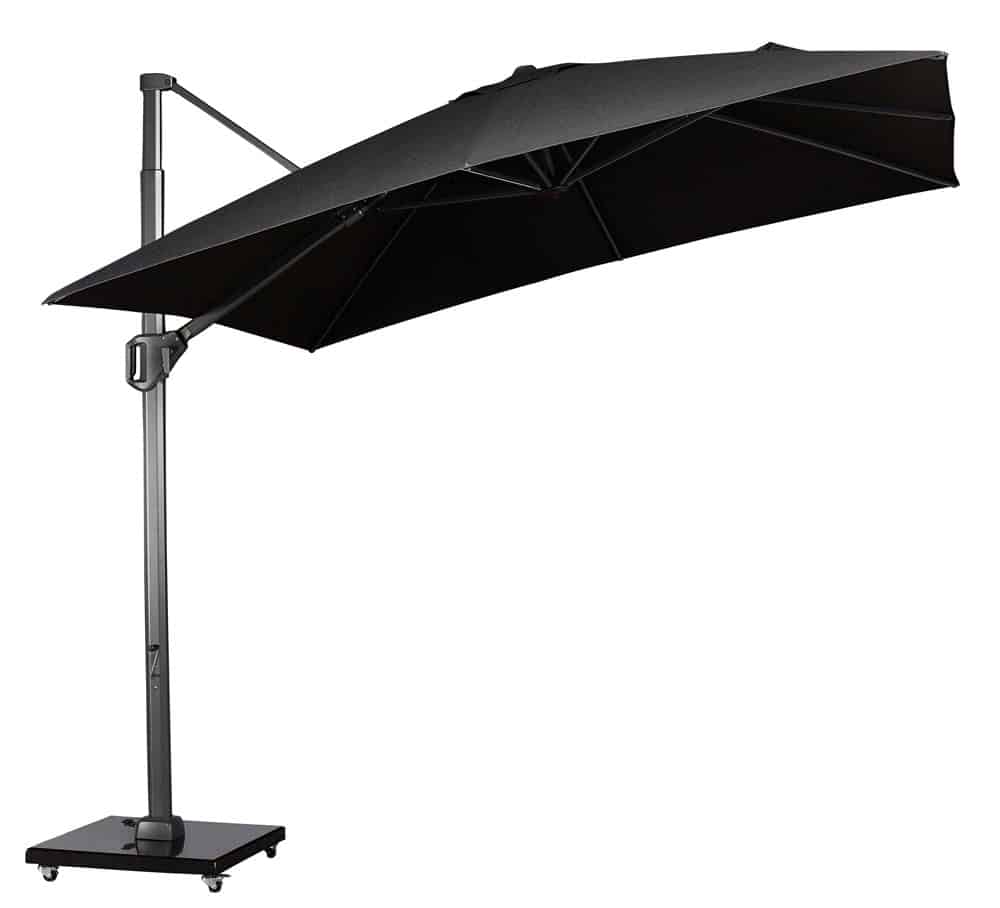 zweefparasol zonwering challenger t1 telescope premium 350×350 cm platinum platinum