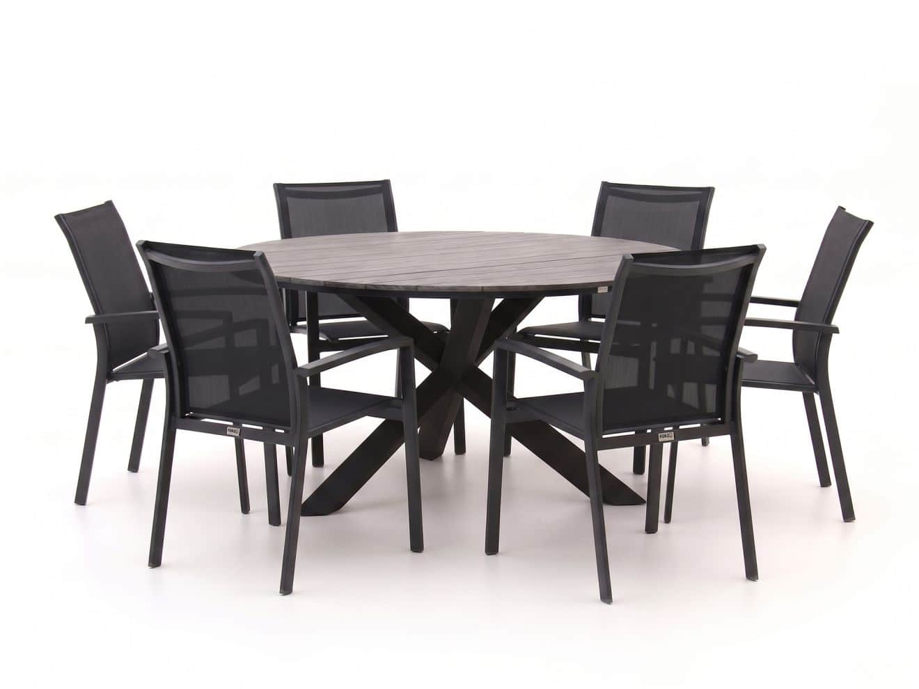 forza centallo/fidenza ø149cm dining tuinset 7 delig stapelbaar laagste prijsgarantie!