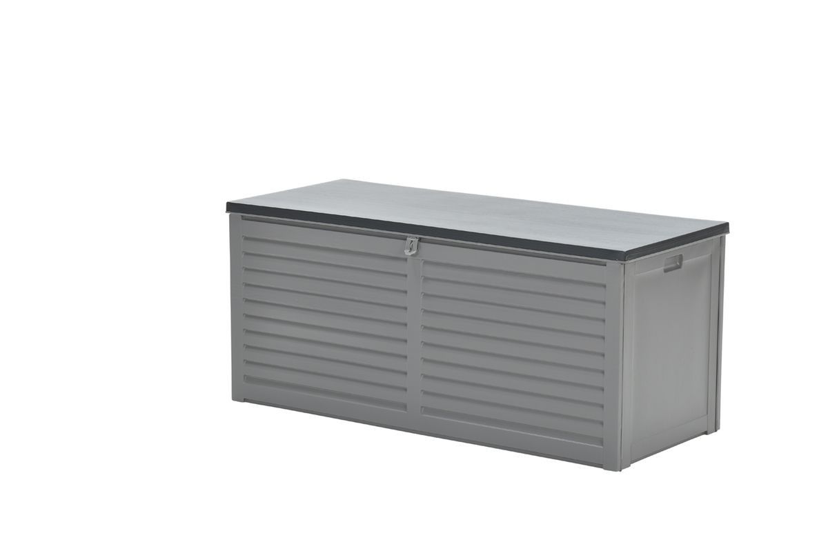 garden impressions primo kussenbox 490l 146,4×61 kunststof dark grey black