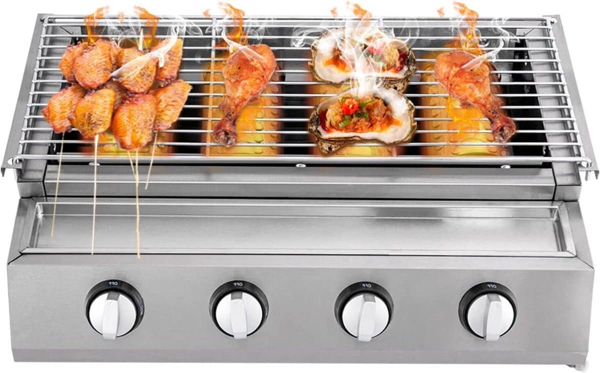 gas bbq grill buiten koken kamperen en tuinfeest