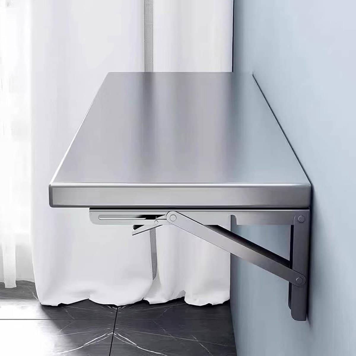 klaptafel wandtafel ruimtebesparend werken roestvrijstaal 120