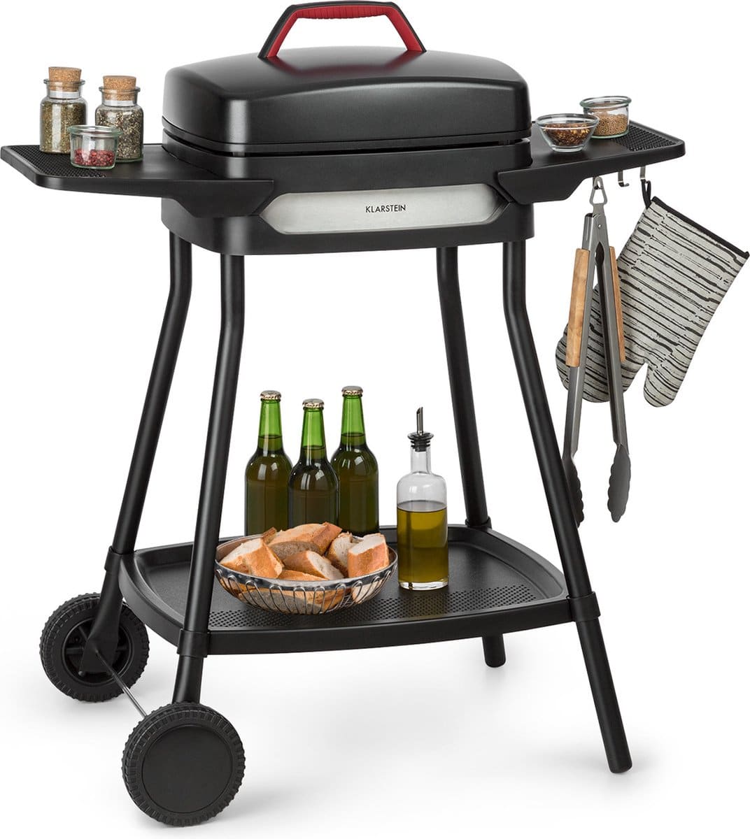 klarstein gatsby elektrische barbecuestandaard tafelgrill, vermogen: 2000 w