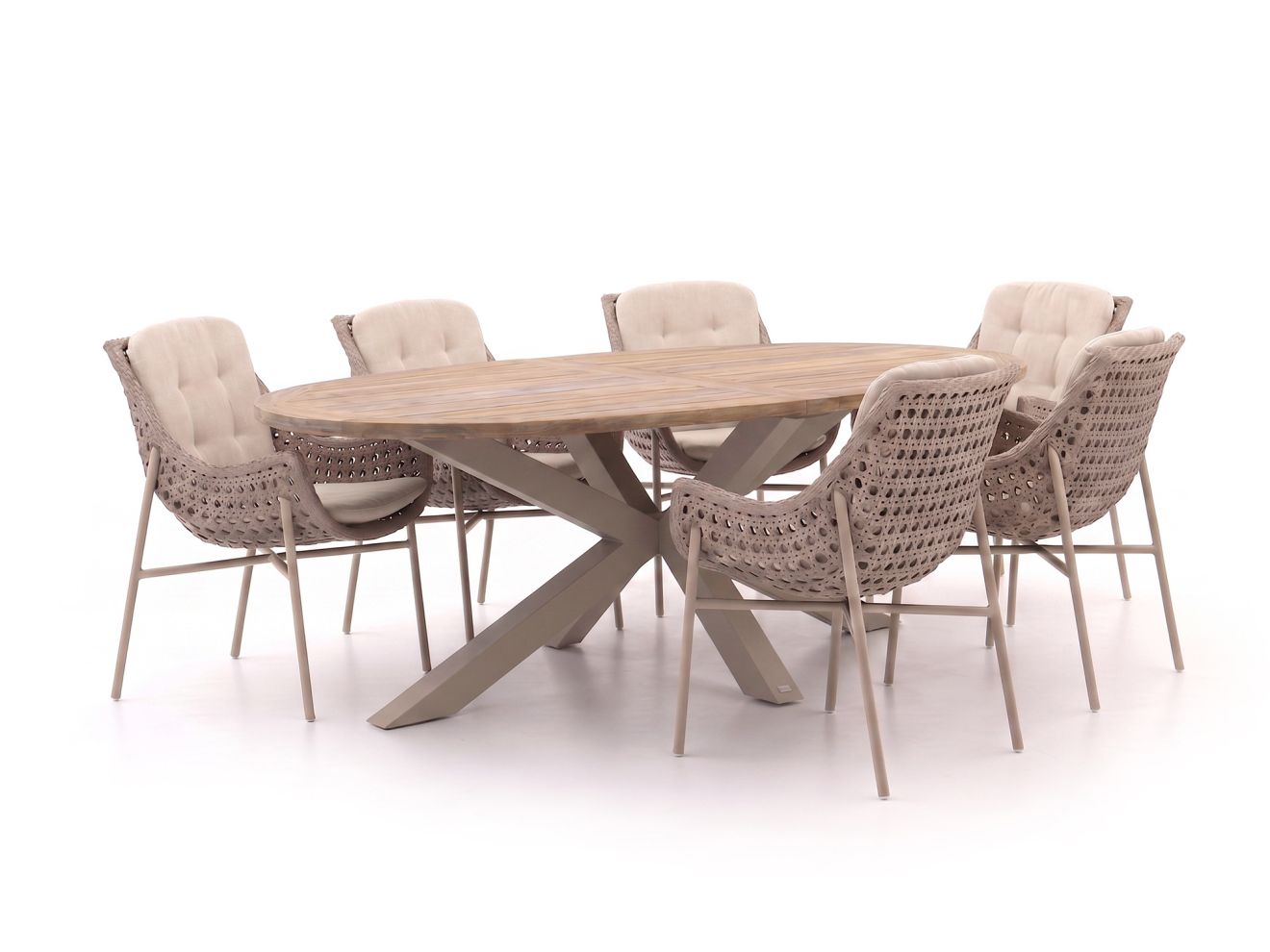 manifesto novara/rough y ellips 240cm dining tuinset 7 delig laagste prijsgarantie!