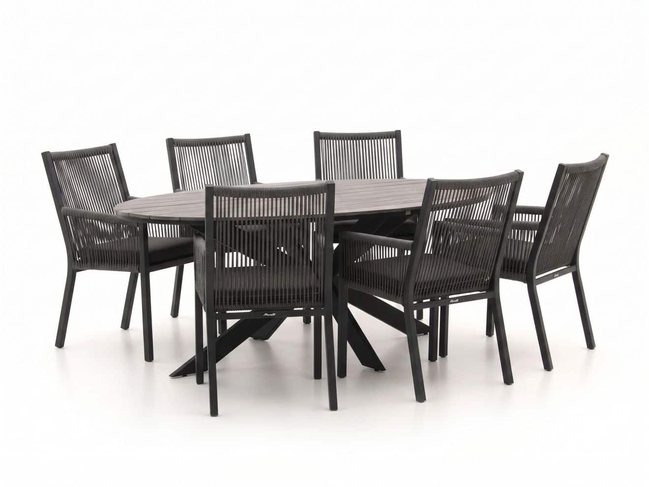 manifesto rivola/fidenza ovaal 220cm dining tuinset 7 delig laagste prijsgarantie!