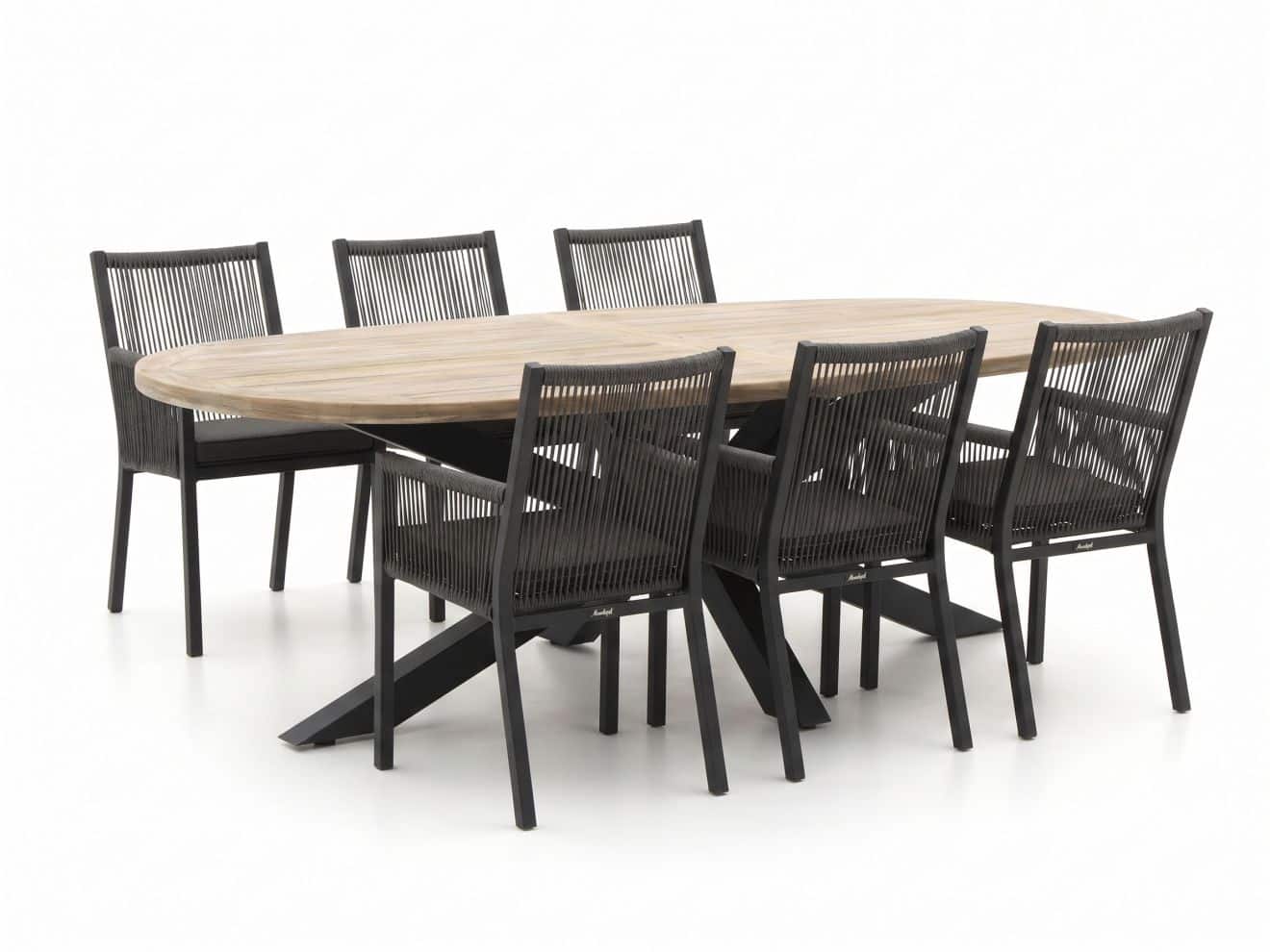 manifesto rivola/rough y ellips 200cm dining tuinset 7 delig laagste prijsgarantie!