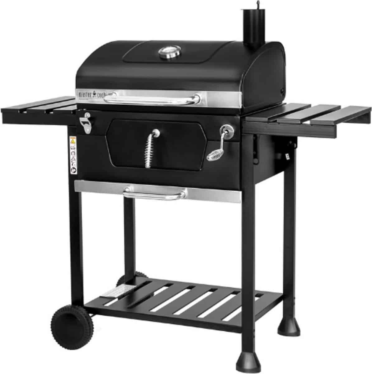 mastercook friend houtskoolgrill met dubbele grill en mandinstelling