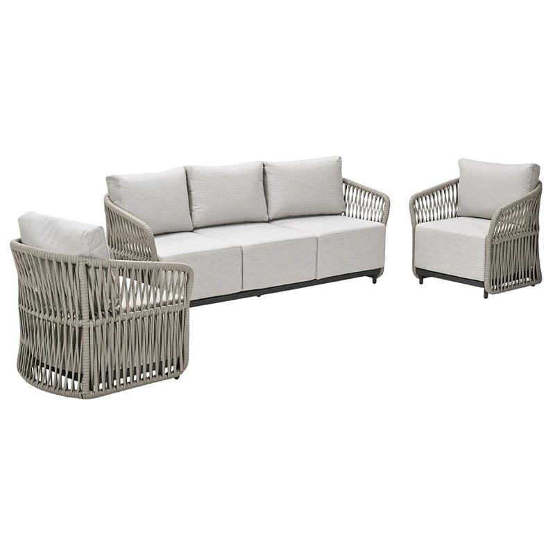 normandie loungeset taupe/vally sand garden impressions garden impressions