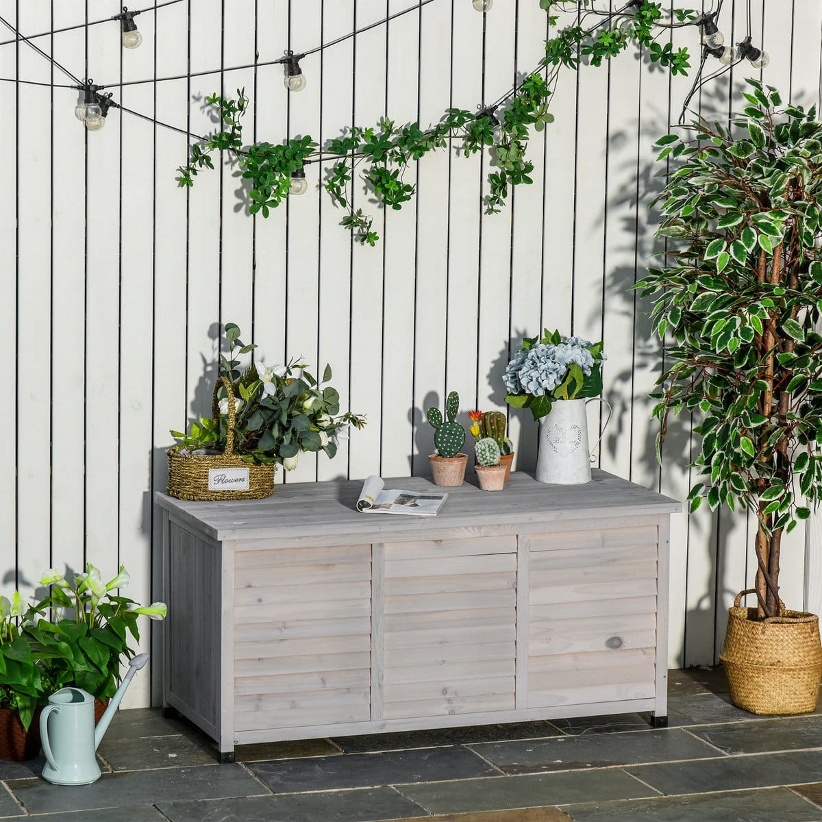 redom tuinopbergbox geventileerd deksel multifunctioneel voor