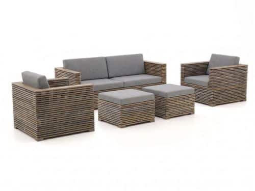 ROUGH-C stoel-bank loungeset 5-delig - Laagste prijsgarantie!