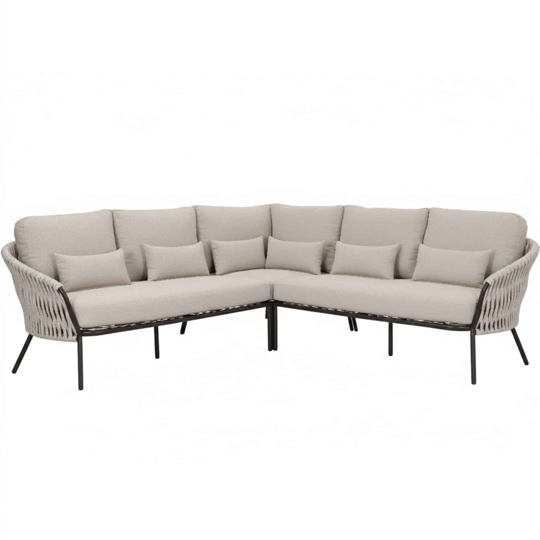 sarenza hoek loungeset 3 delig zand rope terre frame