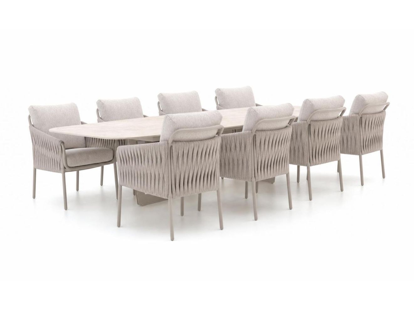 suns fiave/palermo 280cm low dining tuinset 9 delig laagste prijsgarantie!