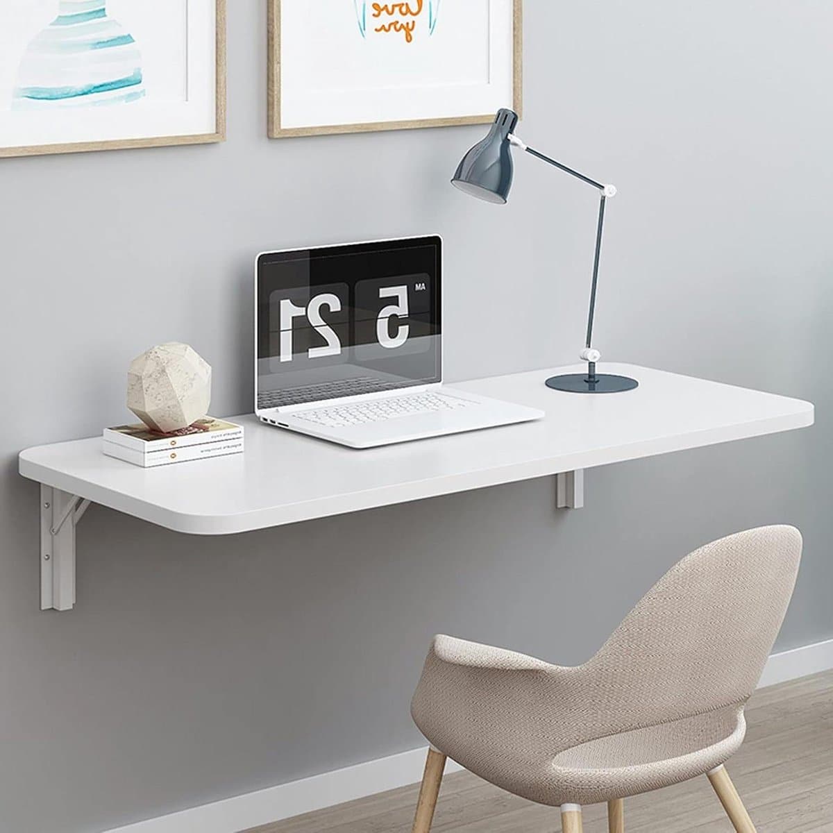 wandbureau opklapbaar klaptafel werkplek ruimte besparen stevig