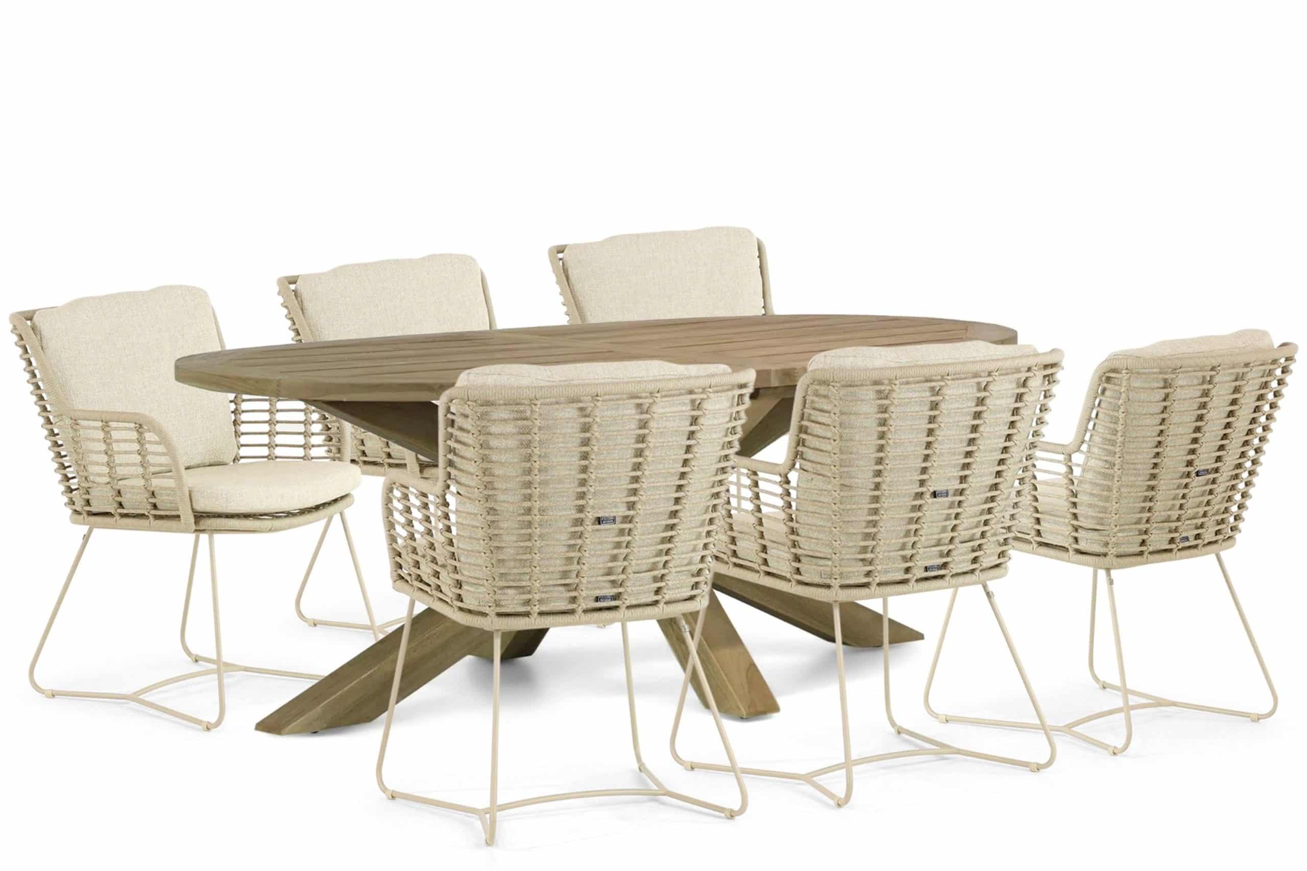4 seasons outdoor fabrice/boston 240 cm dining tuinset 7 delig