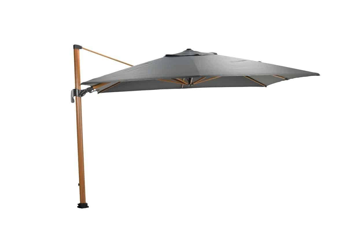 garden impressions hawaii big pole ii zweefparasol 350×350 teak/royal anthracite