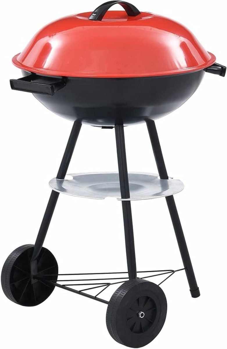 homgoday draagbare xxl houtskool waterkoker bbq grill met wielen 44
