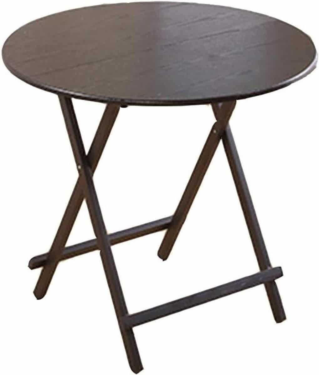 houten klaptafel wandtafel opklapbaar ruimte besparen afgeronde