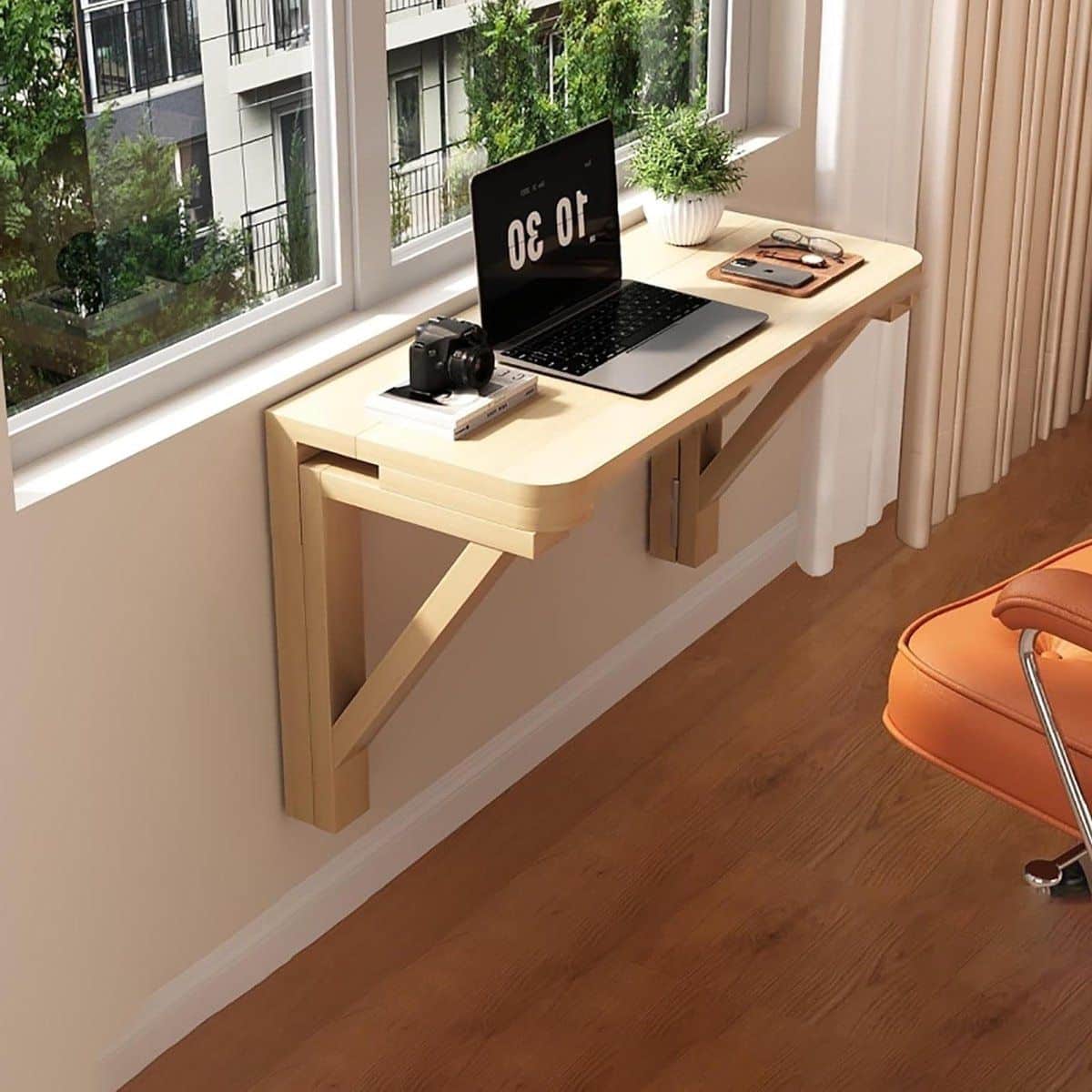 houten klaptafel wandtafel opklapbaar ruimte besparen veelzijdig