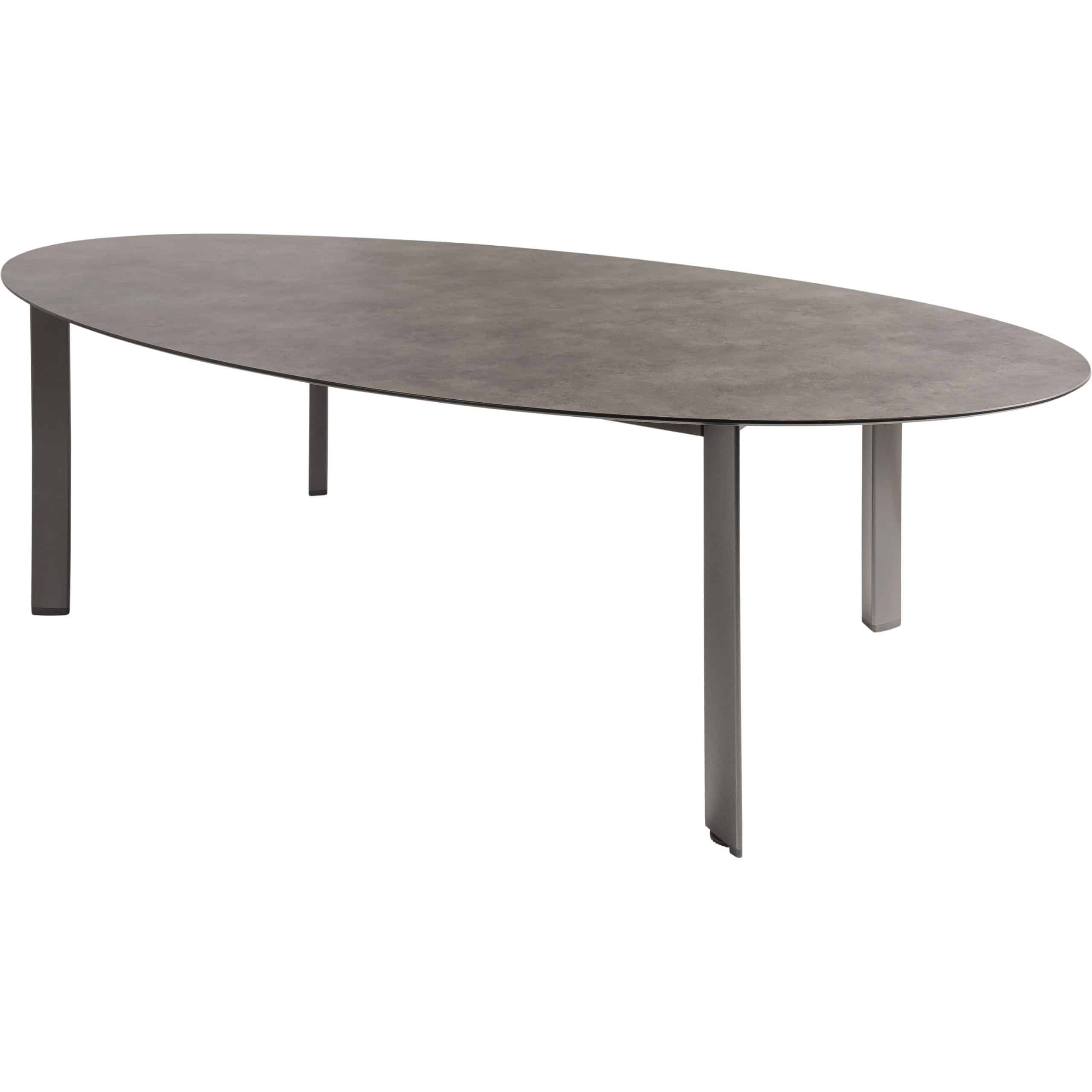 kettler edge hpl antraciet ovaal 240 x 132 cm