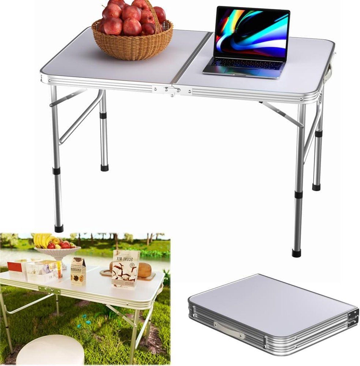 klaptafel aluminium draagbare tafel picknicktafel buiten dineren