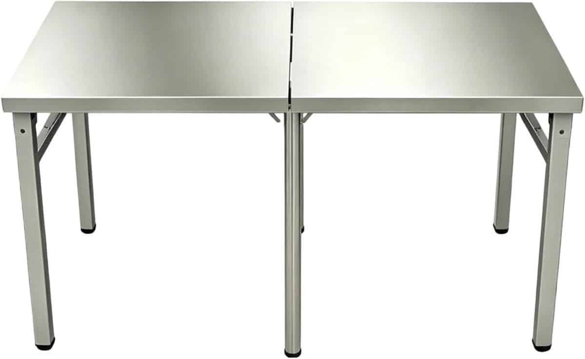klaptafel roestvrijstaal opvouwbare werktafel keuken voorbereiden geen