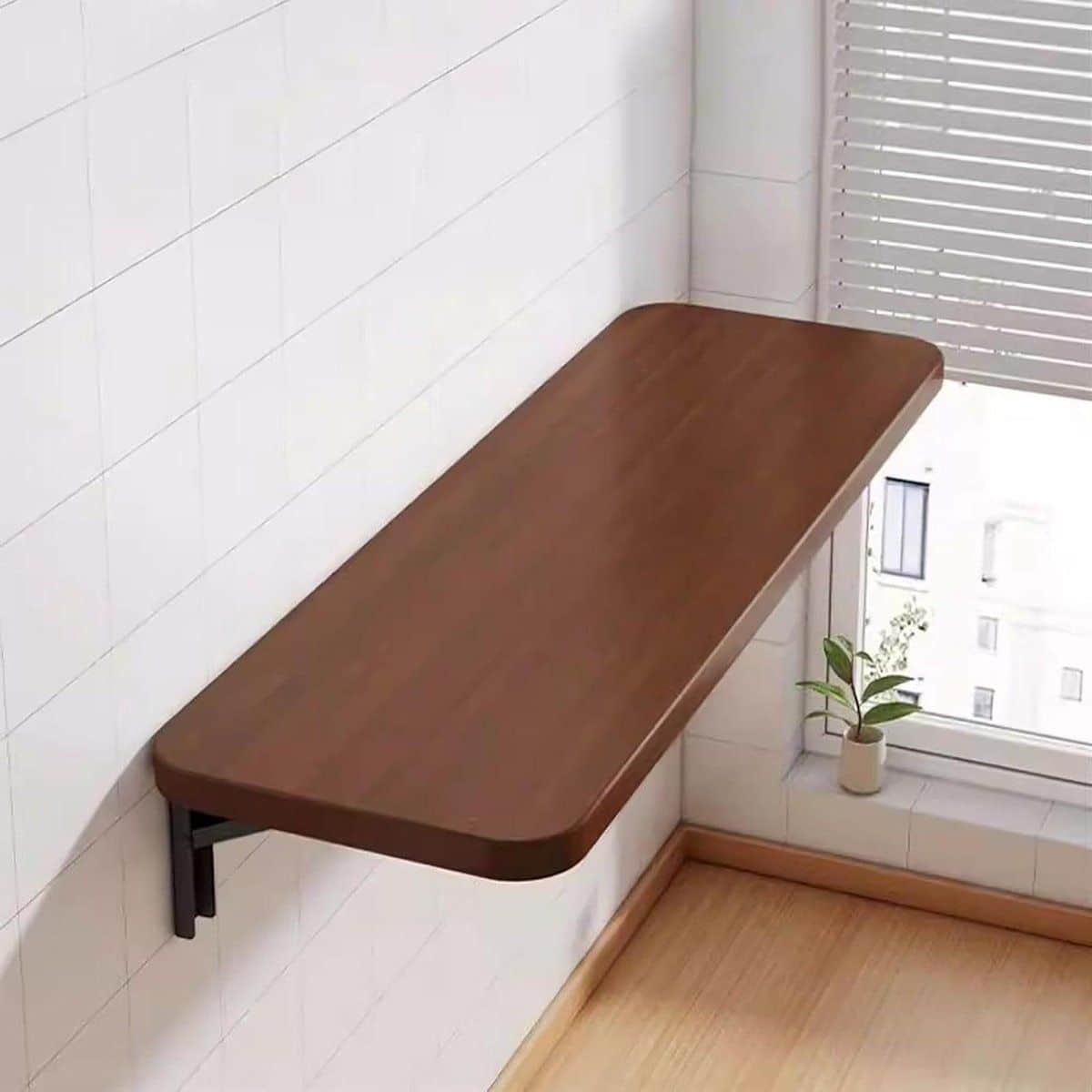 klaptafel wandtafel opvouwbaar ruimte besparen cirkelboog ontwerp
