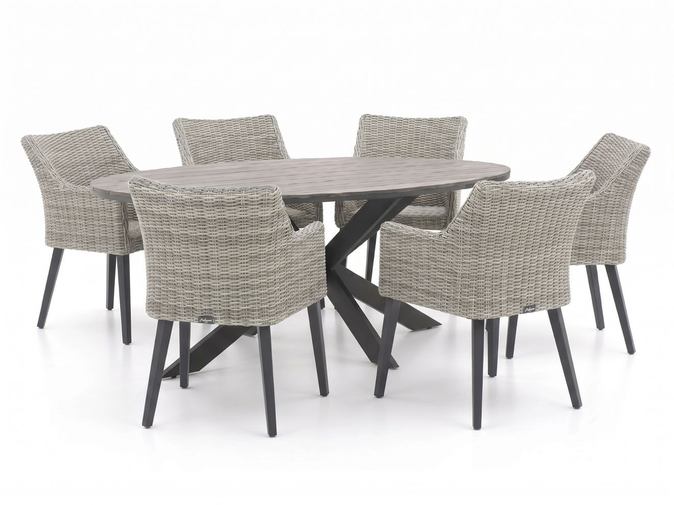 manifesto matese/fidenza ovaal 180cm dining tuinset 7 delig laagste prijsgarantie!
