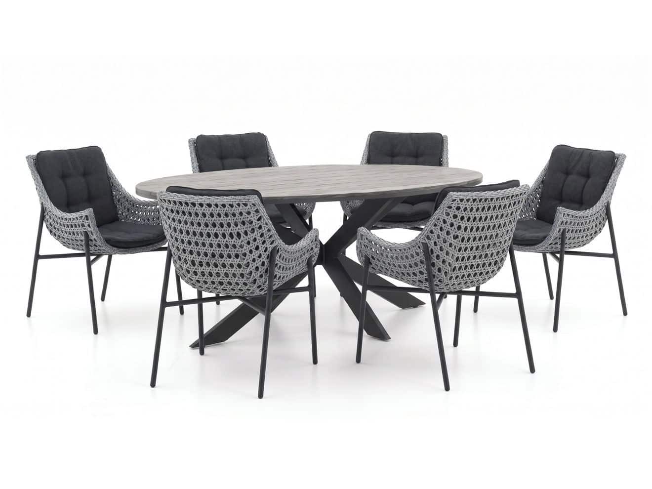 manifesto novara/fidenza ovaal 180cm dining tuinset 7 delig laagste prijsgarantie!