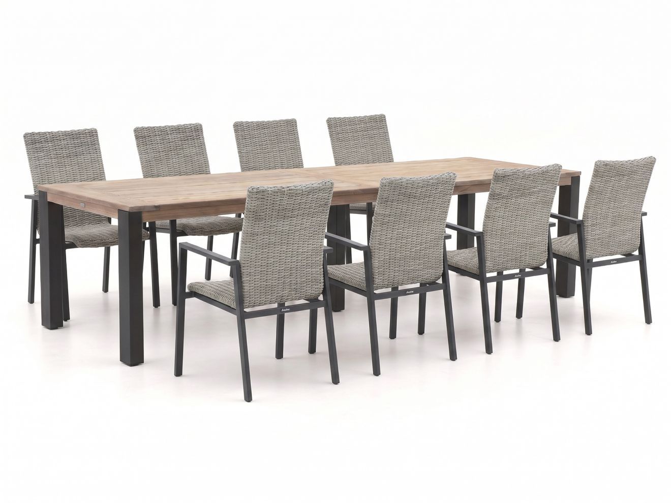 manifesto villongo/rough s 300cm dining tuinset 9 delig stapelbaar laagste prijsgarantie!