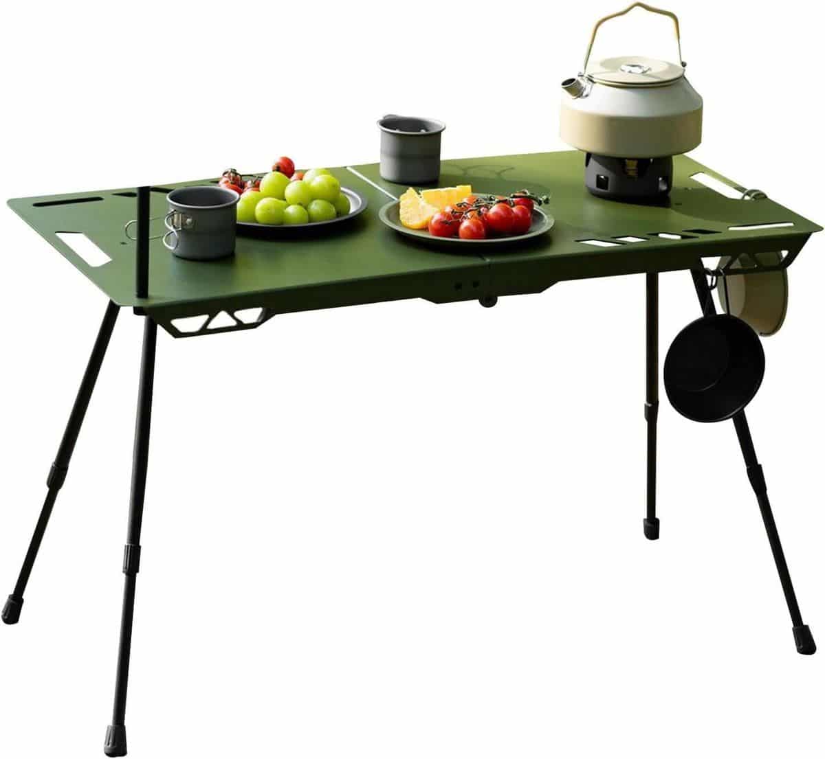 opvouwbare tafel klaptafel buiten kamperen picknick verstelbare