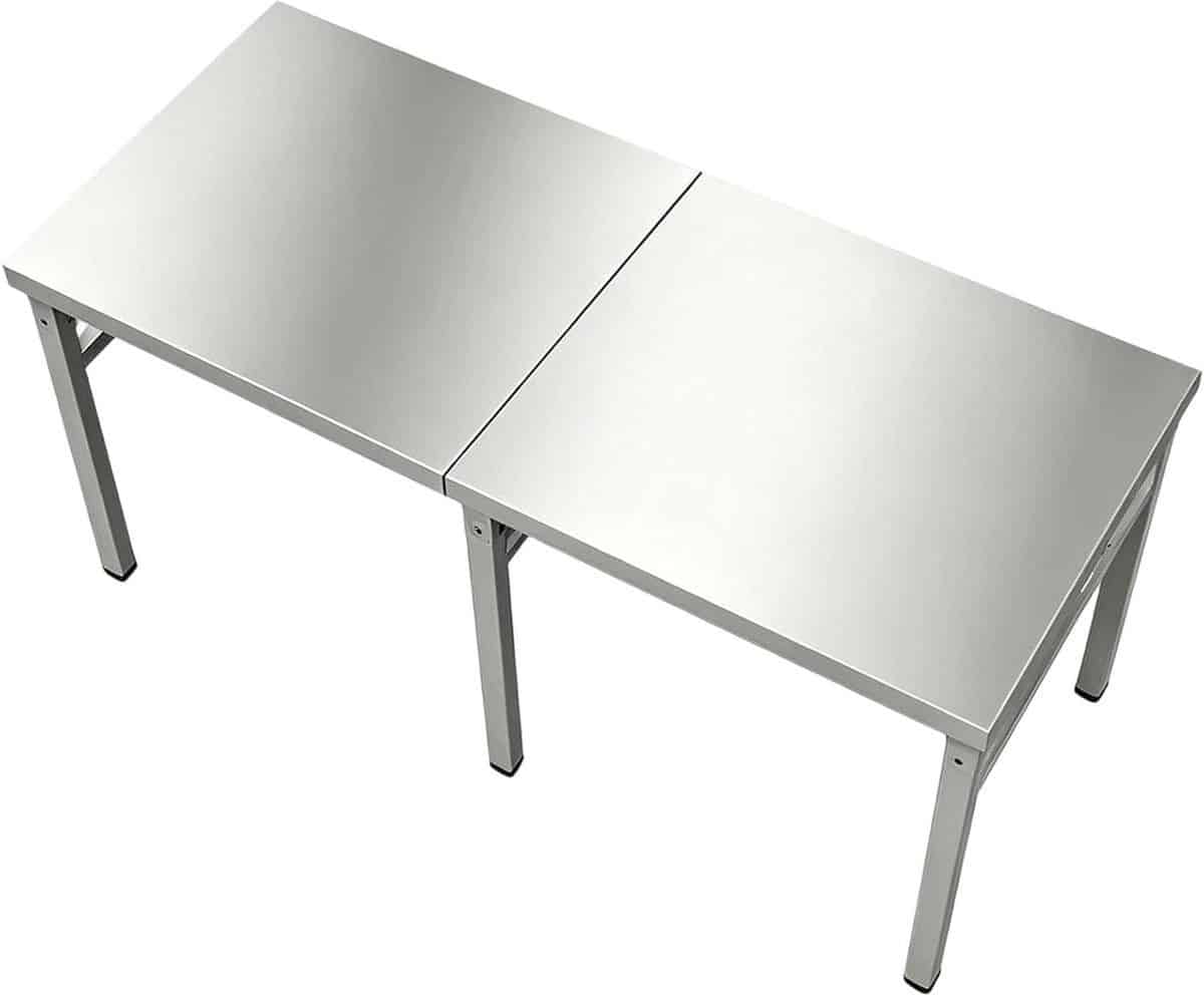 opvouwbare werktafel klaptafel staal keuken voorbereiding zwaar