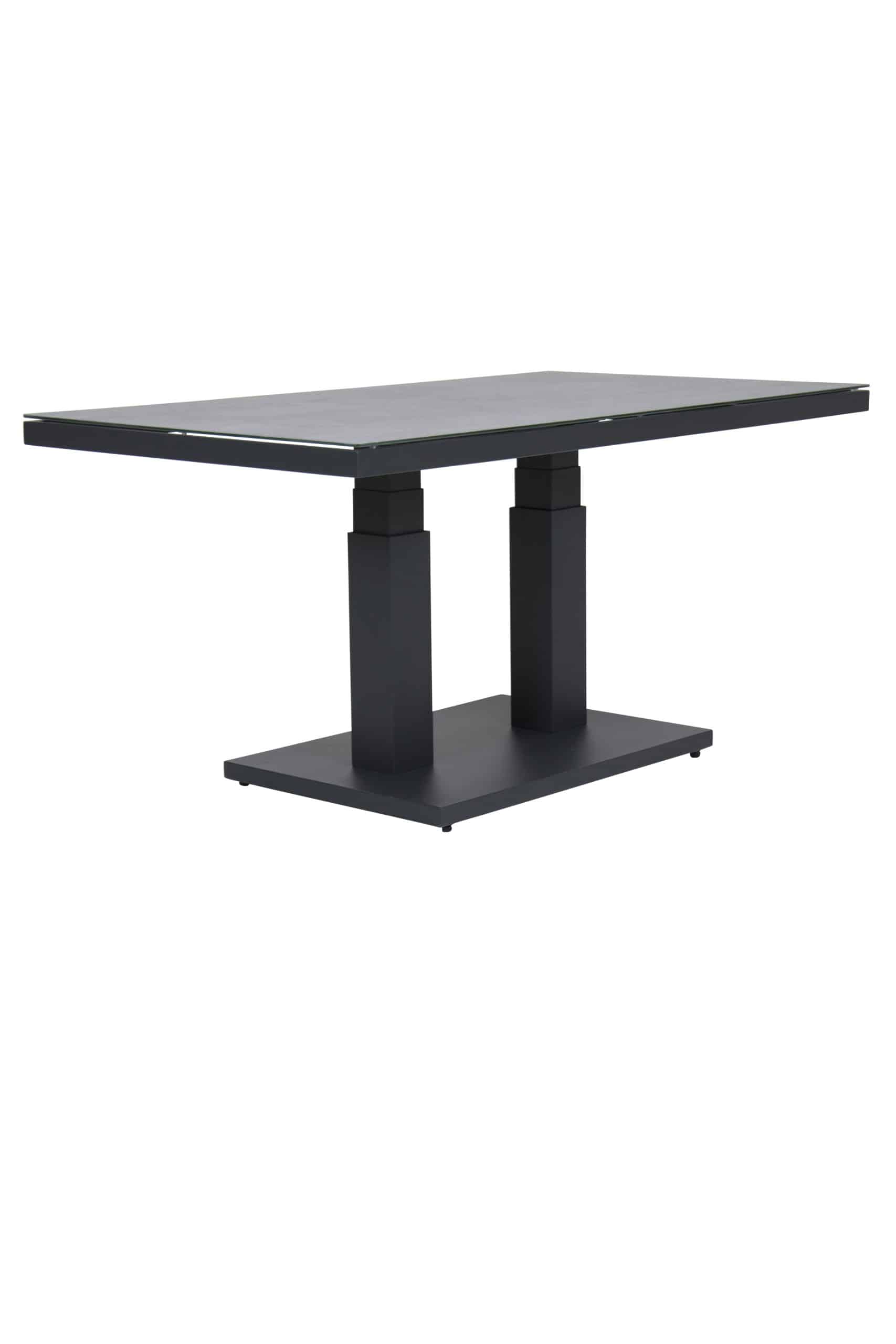 qopps rubli in hoogte verstelbare tafel 130 x 75 antraciet
