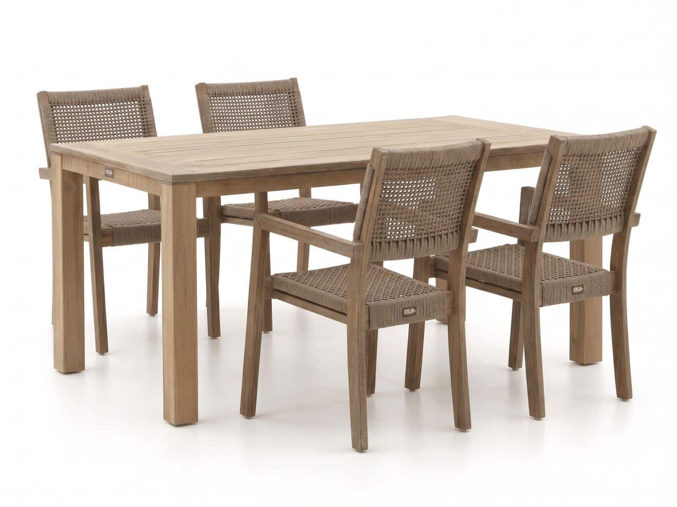 rough batang rope/rough x 200cm dining tuinset 5 delig stapelbaar laagste prijsgarantie!
