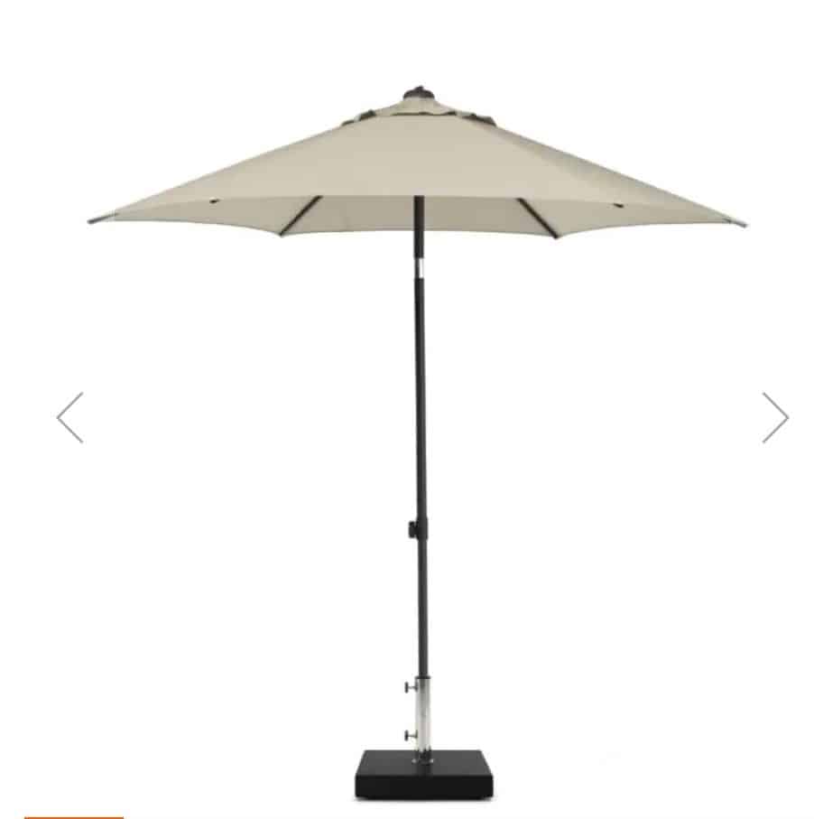 stokparasol mykanos push up 250 cm polyester ecru grade 6 zonwering madison madison