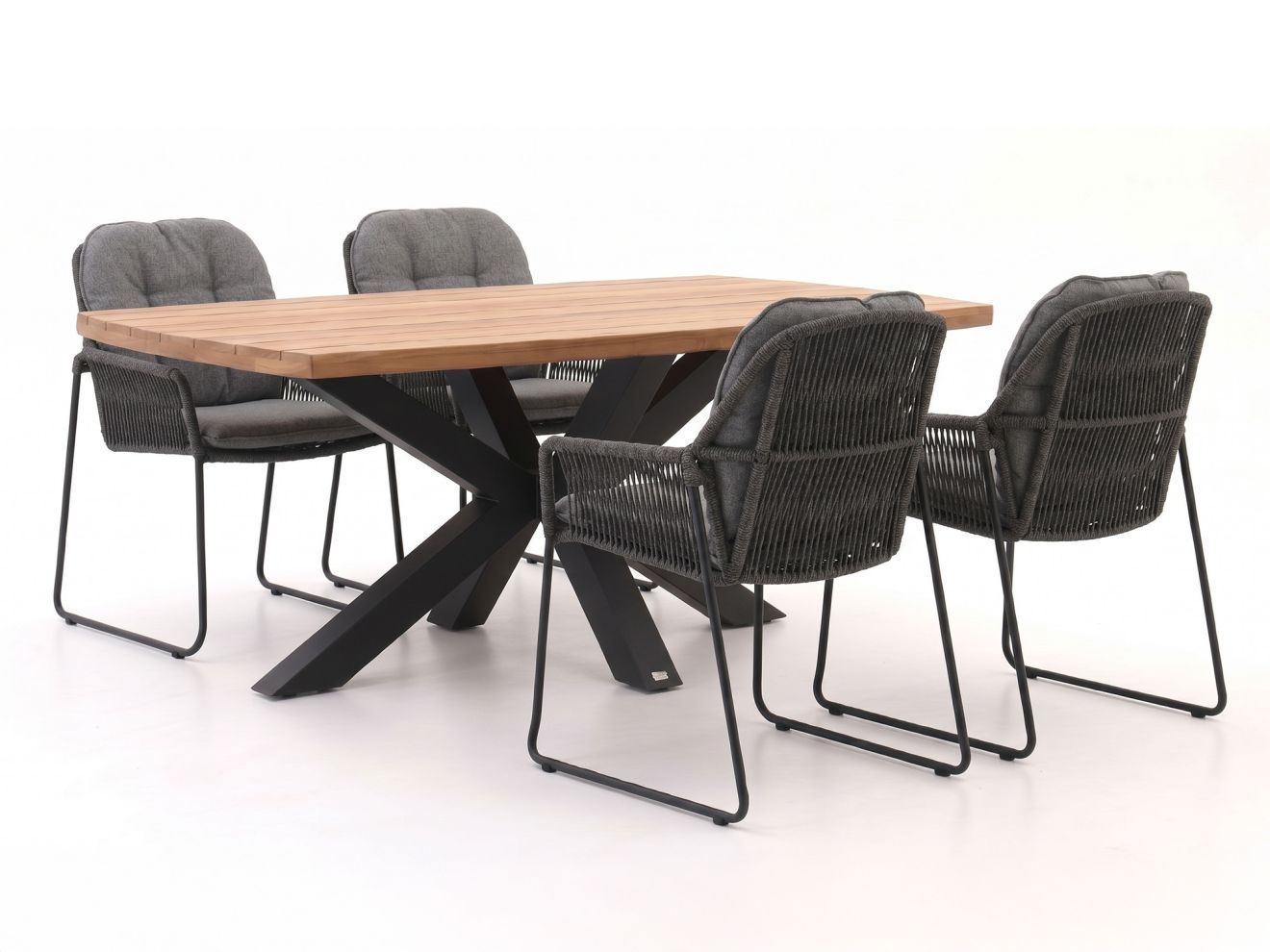 tierra outdoor rivera/induno deens ovaal 180cm dining tuinset 5 delig laagste prijsgarantie!