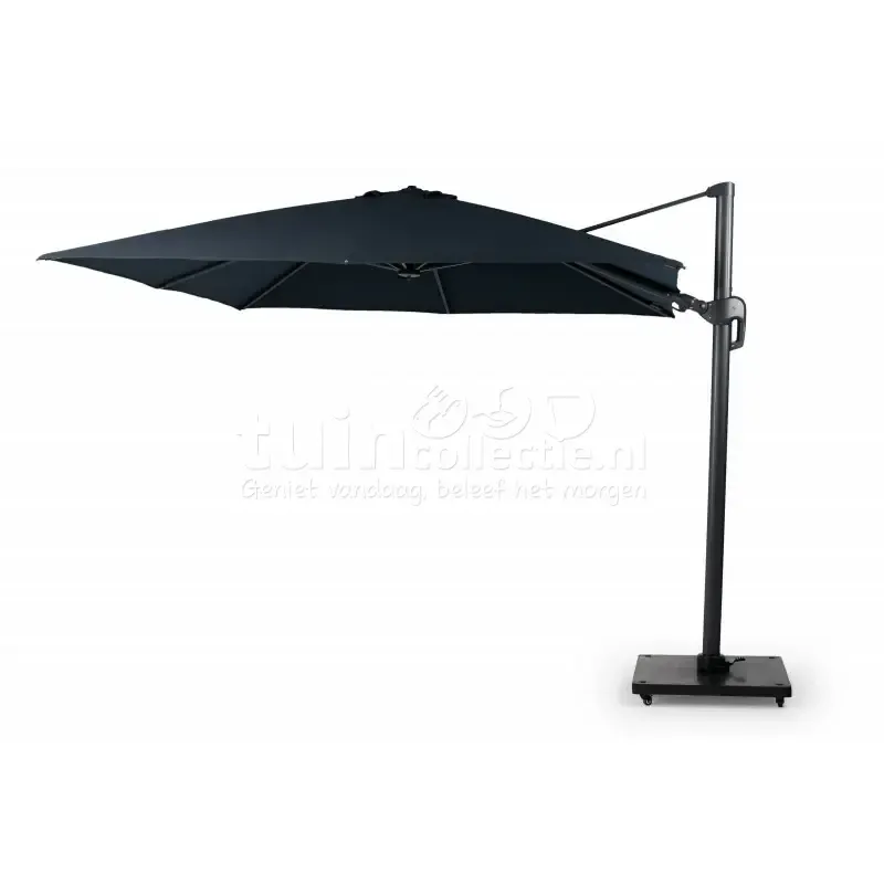 tierra outdoor zweefparasol duraflex 300x300cm charcoal