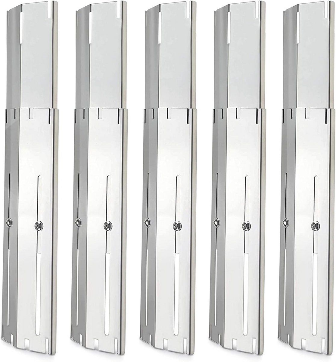 universele rvs grill warmteverdelers verstelbaar voor gas bbq (5 stuks)