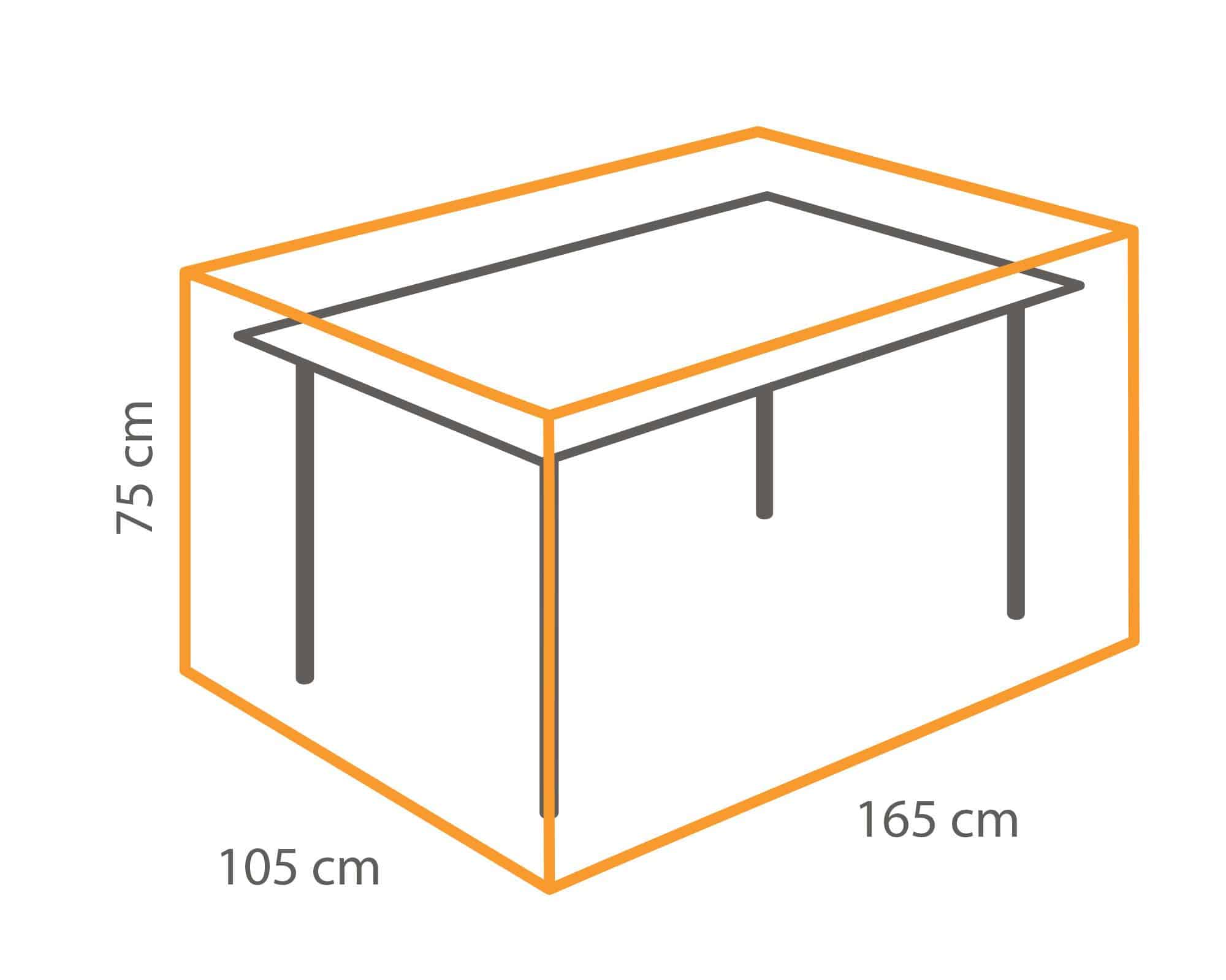winza tuintafel beschermhoes 165 x 105 x 75 cm