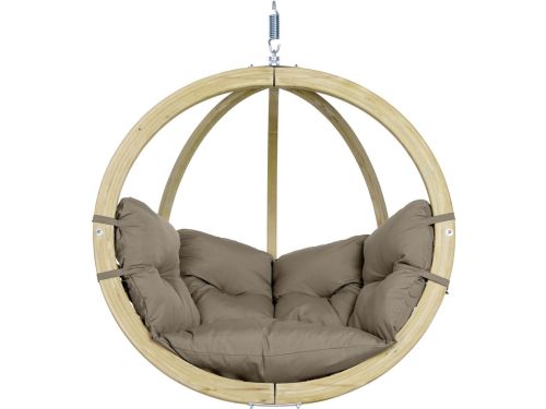 Amazonas Globo Chair Hangstoel 1-Persoons Taupe Kussens - Geïmpregneerd naaldhout