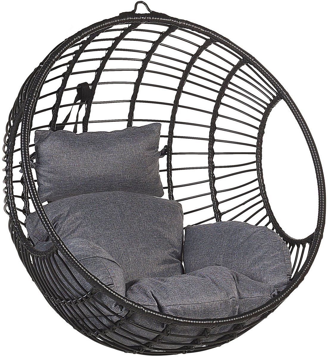aspio hangstoel zwart pe rotan