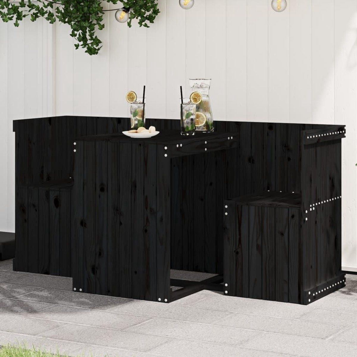 balkonset hout terrasmeubelset buiten zitten massief grenenhout