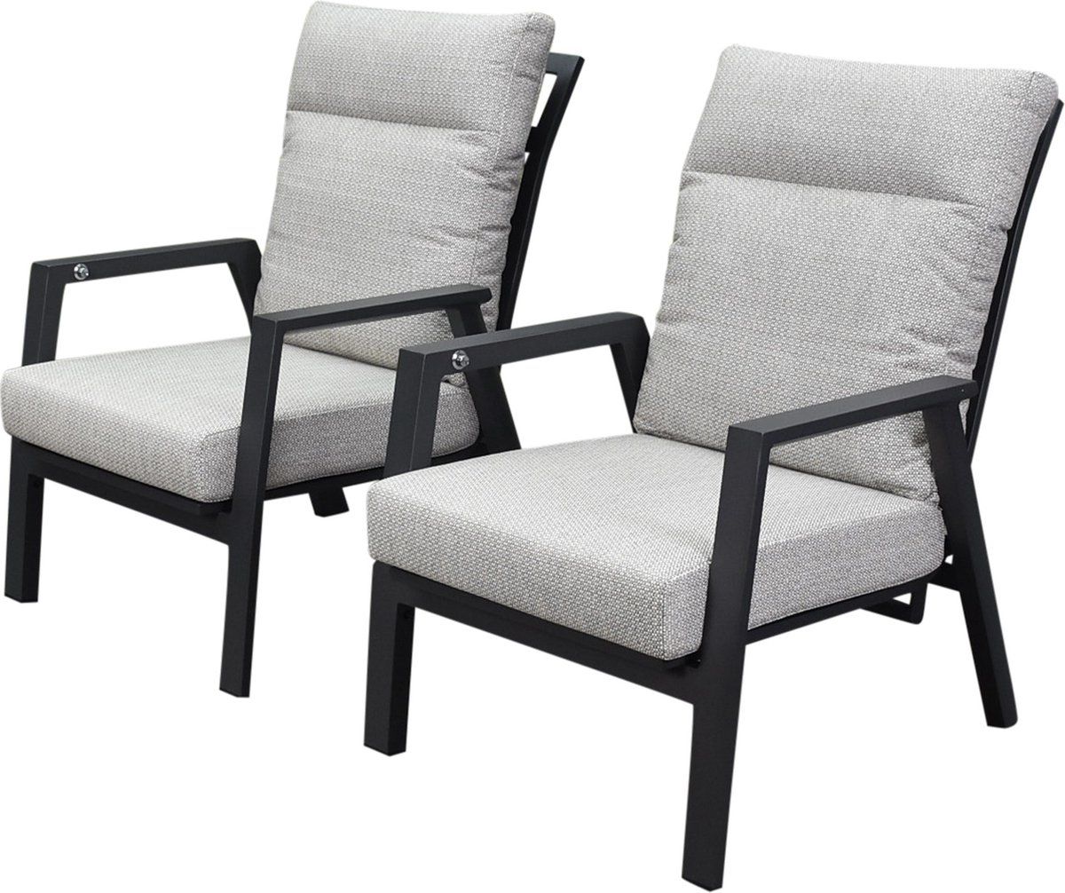 barolo lounge balkonset 2 delig verstelbaar antraciet aluminium
