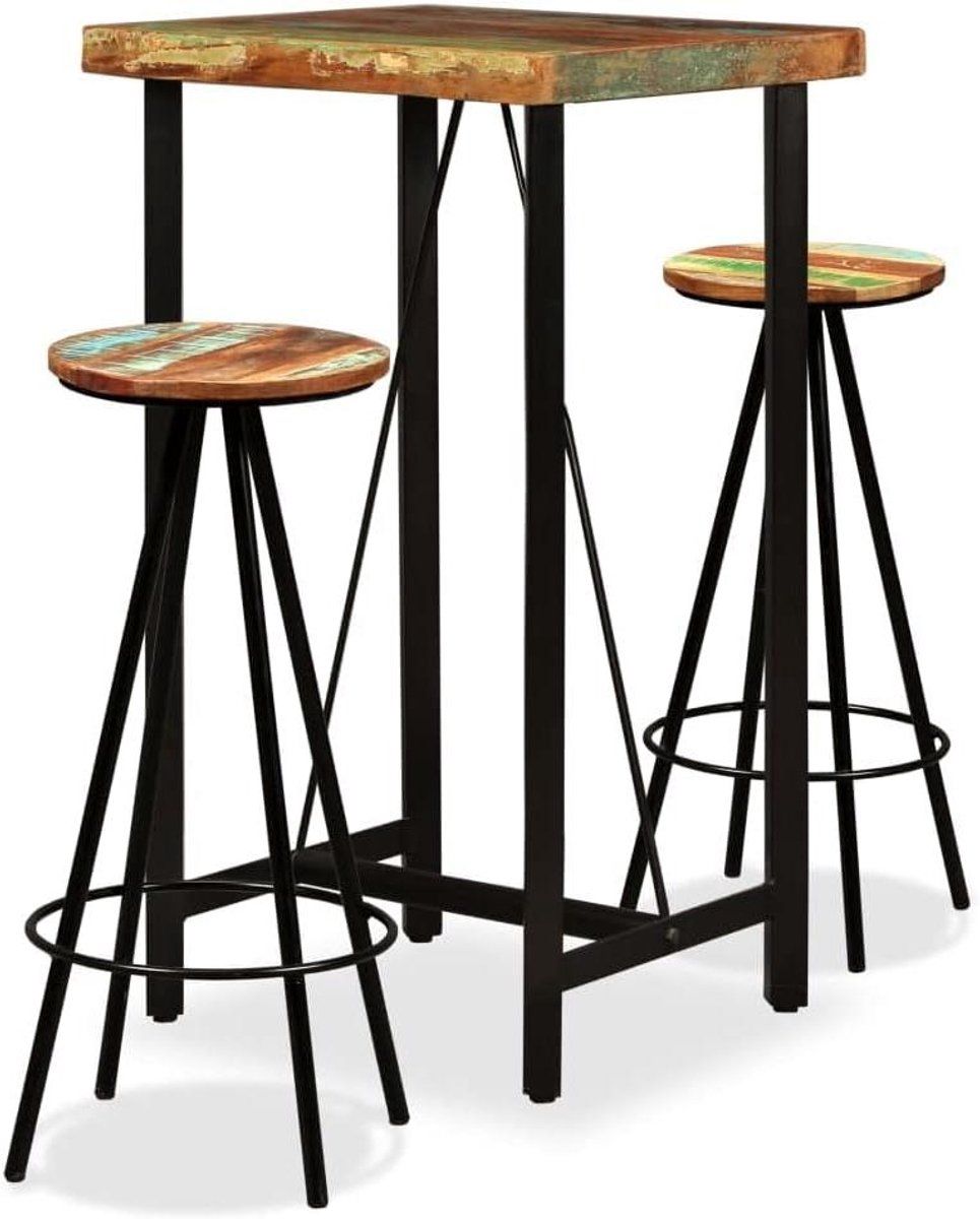 barset 3 delig houten meubelen terras dineren massief