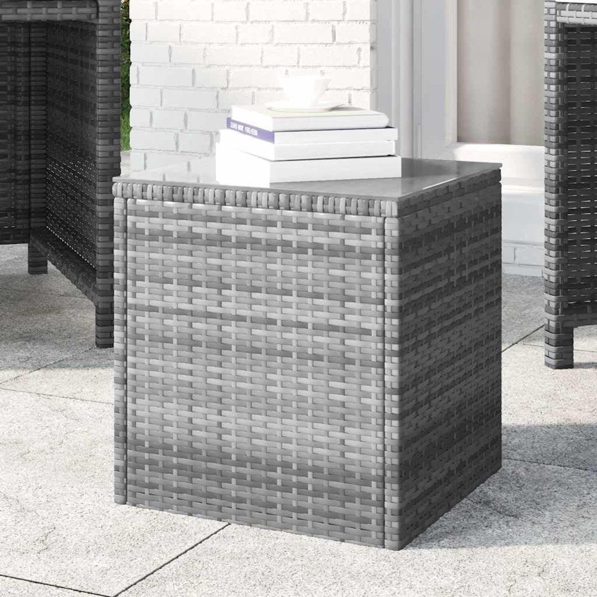 bijzettafel polyrotan tuinmeubel tafel buiten zetten gehard