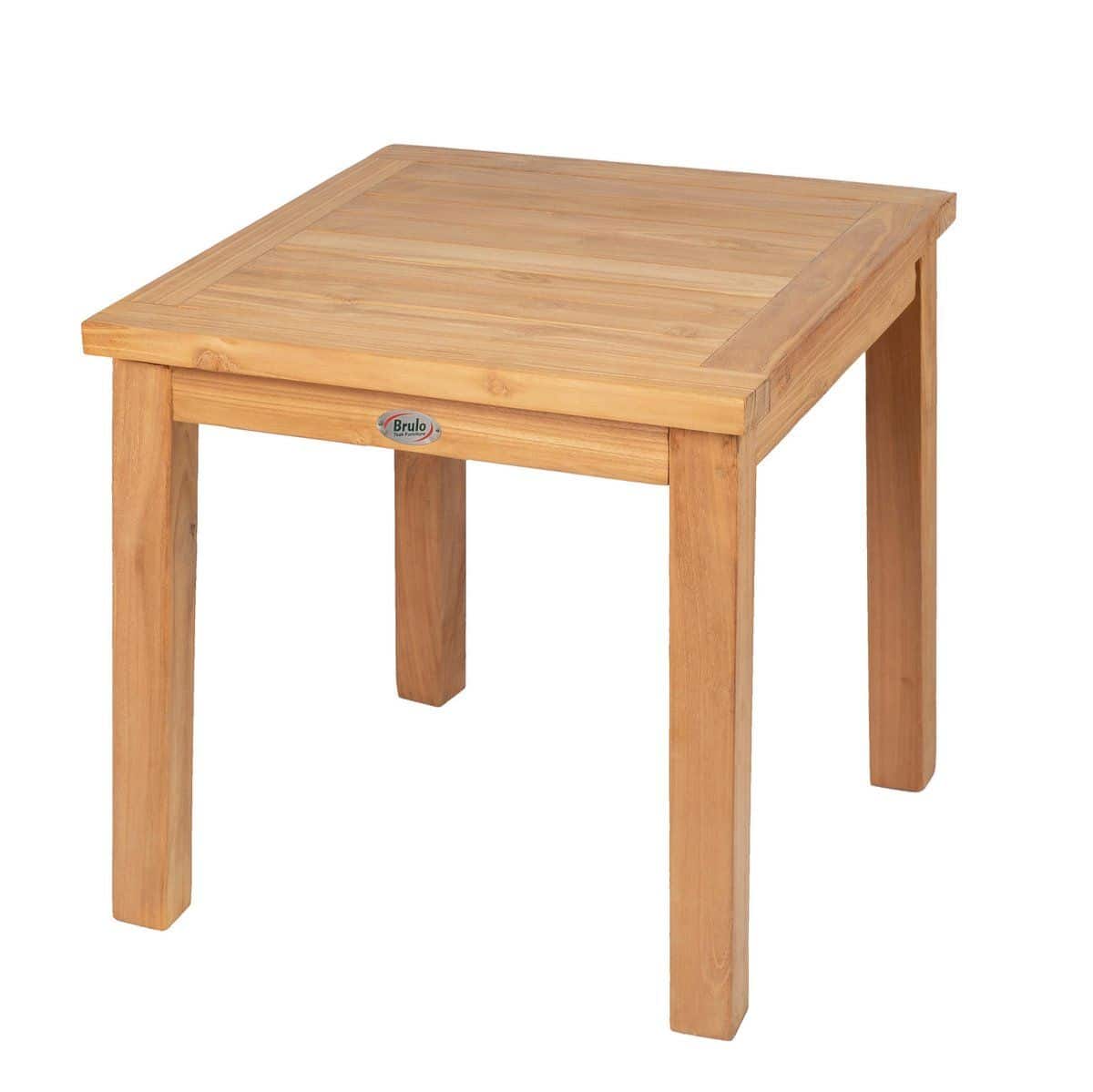 bijzettafel tuintafel balkontafel 50×50 cm teak