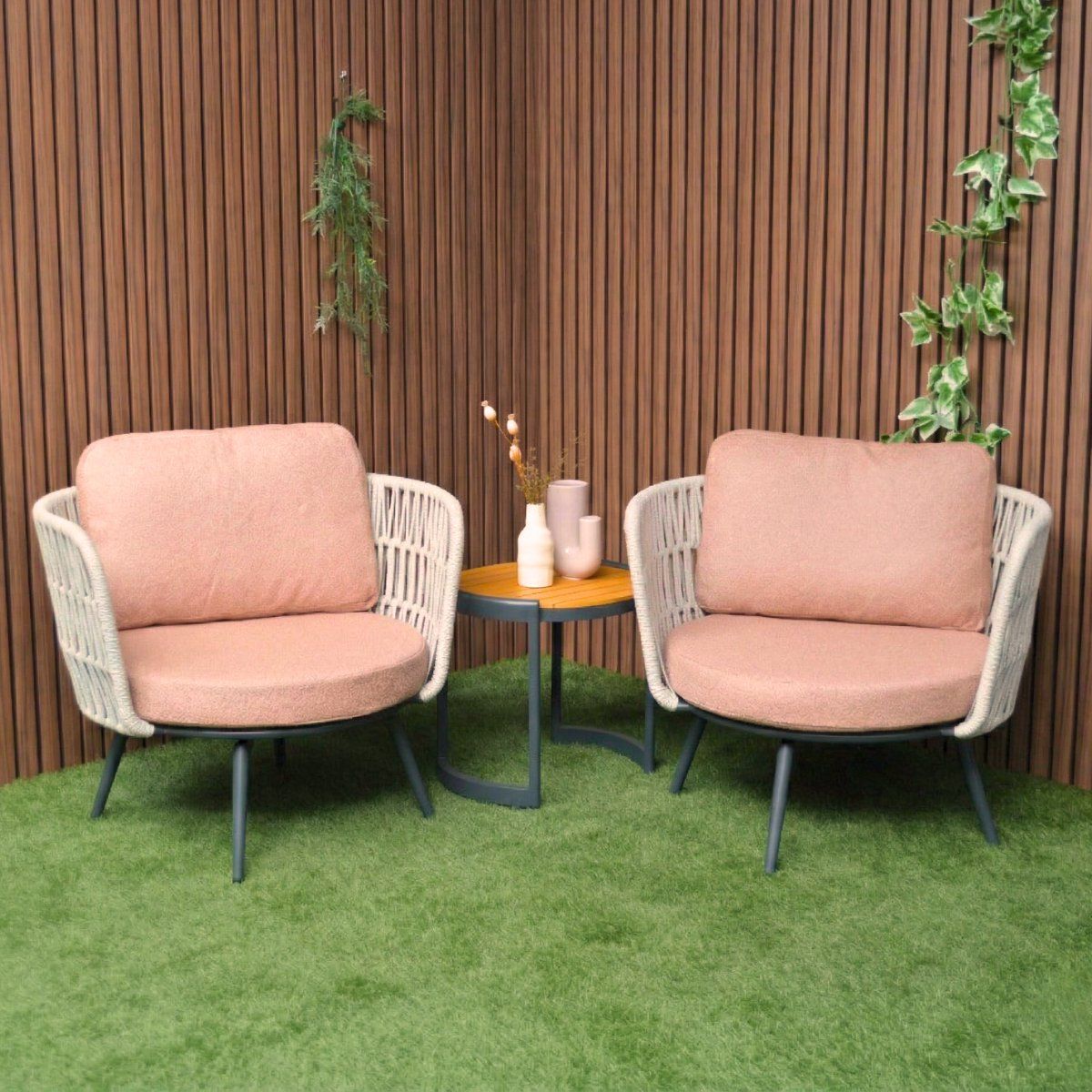 bistroset sophia draaibare relaxstoelen met tafeltje bk531